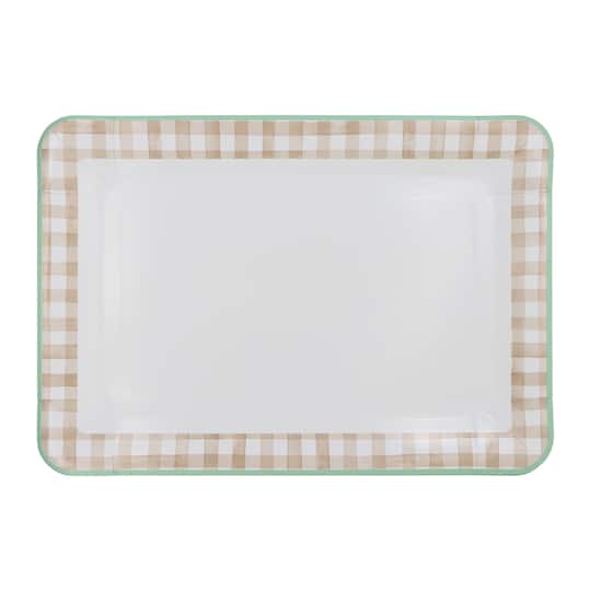 9" x 13" & White Gingham Paper Trays